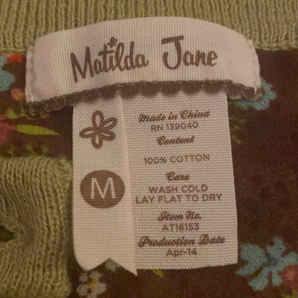 Matilda Jane sweater 100% cotton